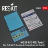 RESKIT RSB48-0002 MiG-25RBF, RBS Foxbat (Blue 74 & Red 17) Ukrainian Air Forces (Decals with Stencils) 1/48